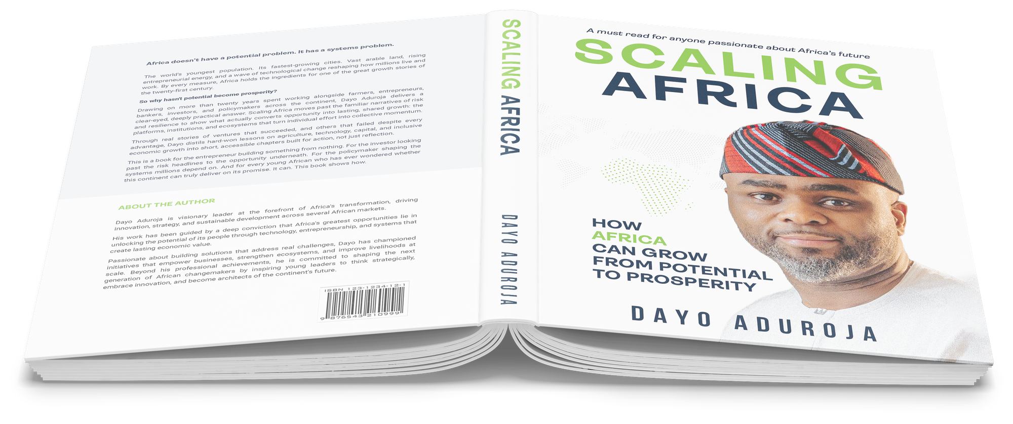 Scaling Africa — open book showing front and back cover